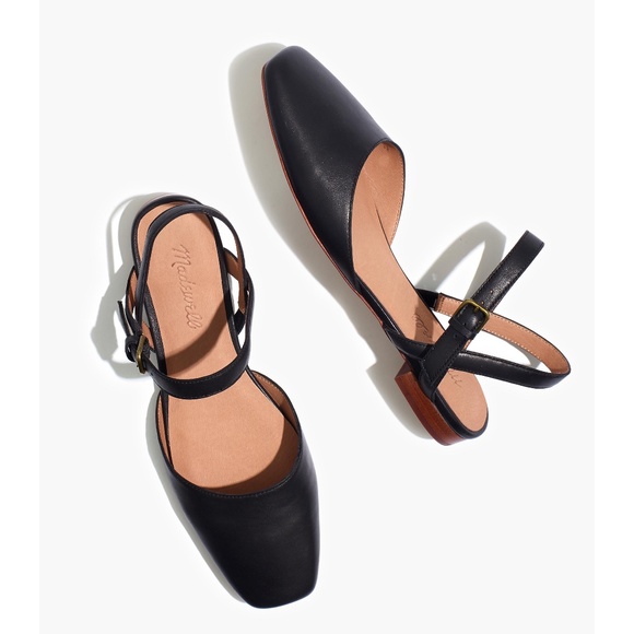 Madewell Shoes - New MADEWELL The Jeanne Slingback Flat in Leather - Black
